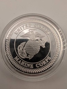 United States Marine Corps 2 Oz 999 Silver Challenge Coin