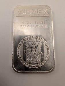 APMEX 1 Troy Ounce .999 Fine Silver Bar