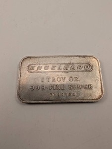 Engelhard 1 Troy Oz 999 Fine Silver Bar PM10954