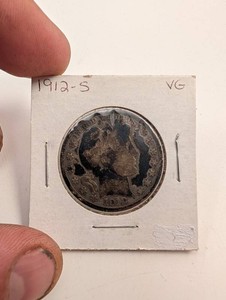 1912-S Barber Half Dollar