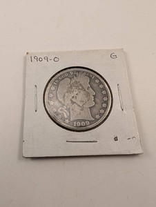 Antique 1909-O Barber Half Dollar