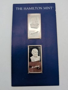 Hamilton Mint Presidential Silver Bars (Lot of 2)