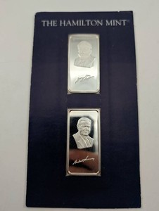 Hamilton Mint Presidential Silver Bars (Lot of 2)