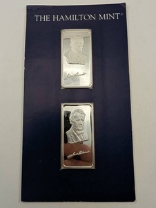 Hamilton Mint Presidential Silver Bars (Lot of 2)