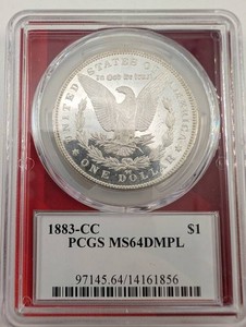 1883-CC Morgan Silver Dollar PCGS MS64DMPL