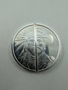1 Oz .999 Fine Silver Split Coin