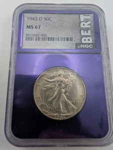 1943-D Walking Liberty Half Dollar NGC MS 67 Certified
