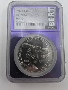 1983-S Olympics $1 NGC MS70