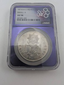 1872 OA E Peso Small a NGC AU58