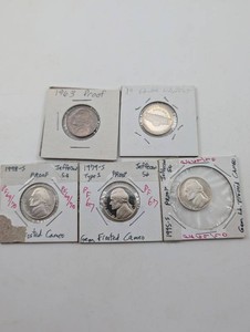 Jefferson Nickel Proof & Variety Lot (5 Coins)