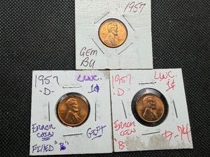 1957, 1957 D, 1957 D Lincoln Wheat Cent