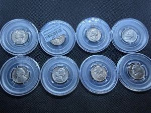 1949 D, 1956, 1957 D 1958 S, 1961, 1964, 1964 D, 1965 Jefferson Nickels