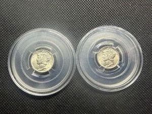 1944 and 1944D Silver Mercury Dimes