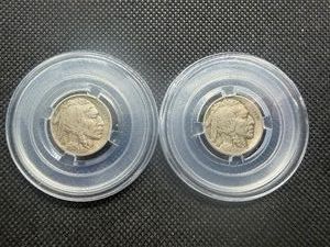 Two 1913 Buffalo Nickels
