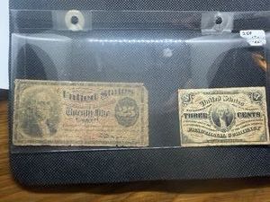 25 Cent and 3 Cent Fractional Currency