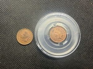 Two 1902 Indian Head Penny