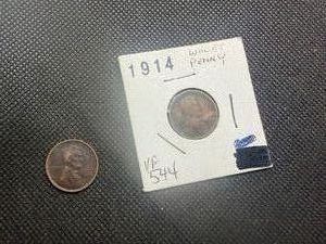 Two 1914 Wheat Pennies