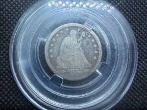 1853 Seated Liberty Quarter with Rays