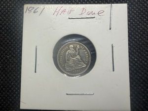 1861 Seated Liberty Half Dime