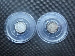 1914 S and 1914 D Barber Dimes