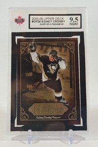 Signey Crosby RC KSA 9.5 Near Mint Graded Slab 2005-06 Upper Deck Diary of a Phenom #DP29 Hockey Rookie Card