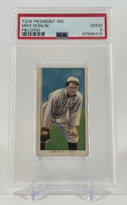 Mike Donlin T206 Piedmont 150 PSA 2 Good Graded Slab Vintage Baseball Card - Quit baseball to become a movie star Potential Hall of Famer