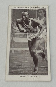 Jesse Owens 1939 Churchman Kings of Speed #45 Tobacco Card - Vintage