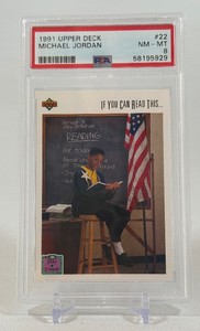 Michael Jordan 1991 Upper Deck PSA 8 NM-MT Graded Slab #22 Basketball Card