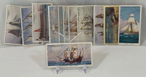 1930s Chruchman Tobacco 13 Card Ships Lot including Columbus - Vintage