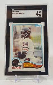 Walter Payton SGC 4 VG-EX Graded Slab 1982 Topps #302 Vintage Football Card