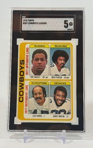 Ton Dorsett Rookie Year SGC 5 EX 1978 Topps #507 Vintage Football Card