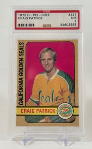 Craig Patrick 1980 Team USA PSA 7 Near Mint Graded Slab 1972 OPC #221 Vintage Hockey Card