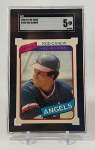 Rod Carew SGC 5 EX Graded Slab 1980 OPS #355 Vintage Baseball Card