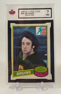 Jim Craig KSA 7 NM Graded Slab 1980 OPC #22 Vintage Hockey Card