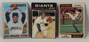 Juan Marichal 3 Card 1970, 1971, 1974 Vintage Baseball Card Lot