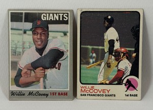 Willie McCovey 2 Card 1970 and 1973 Topps Vintage Baseball Card Lot