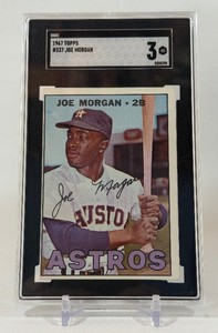 Joe Morgan 1967 Topps #337 SGC 3 VG Graded Slab Vintage Baseball Card