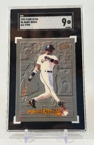 Barry Bonds SGC 9 Mint Graded Slab 1993 Fleer Ultra #6 All-Star Baseball Card