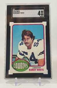 Randy White SGC 4 VG-EX Graded Slab 1976 Topps #158 Vintage Football Card