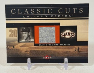 Orlando Cepeda Game-Worn Pants 2002 Fleer Classic Cuts #OC-P Baseball Card