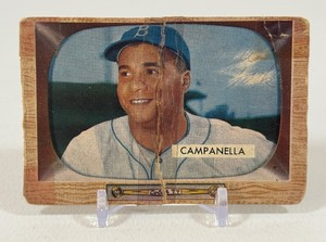 Roy Campanella 1955 Bowman #22 Vintage Baseball Card (very poor)