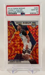 Jarrett Cluver PSA 10 Gem Mint Graded Slab 2019 Mosaic Reactive Orange #263 Rookie Minnesota Timberwolves Basketball Card