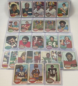 1976 Topps Football 27 Card Vintage Lot w HOFs and Stars