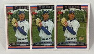 (3) Justin Verlander RCs 2006 Topps #641 Rookie Baseball Cards