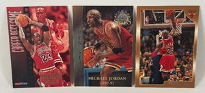 Michael Jordan 3 Card Basketball Lot