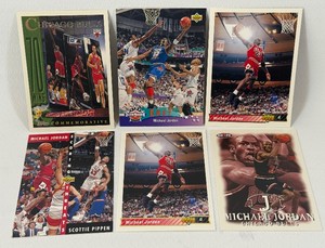 Michael Jordan 6 Card Basketball Lot