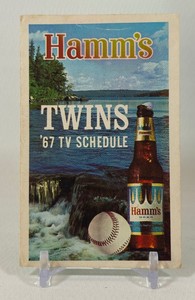 1967 Minnesota Twins Vintage Pocket Schedule w Hamms Advertisement