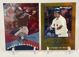 Manny Ramirez 2 Numbered Card Lot 1000 and 2500 Baseball Cards