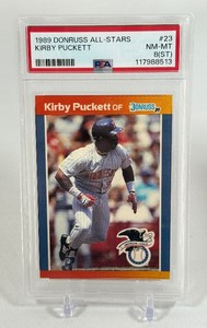 Kirby Puckett PSA 8(ST) NM-MT Graded Slab 1989 Donruss All-Stars Minnesota Twins Baseball Card