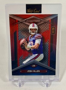 Josh Allen 20 2024 Wild Card Alumination RedBlue Mirror Foil #BC-JA Numbered 1720 Football CarD